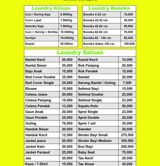 Page SERVICE price list a5 01